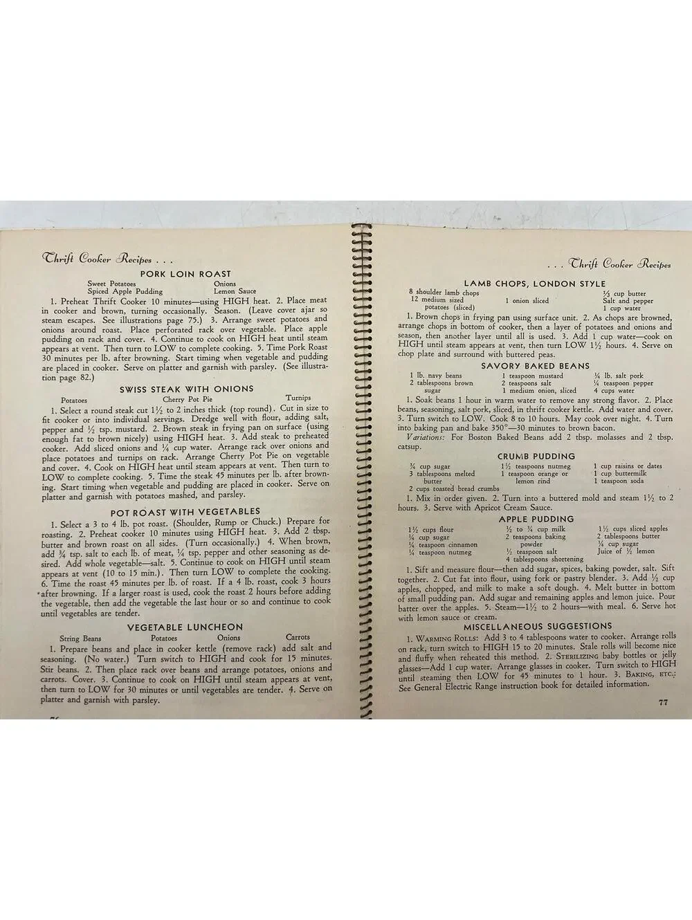Vintage 1930s GE Cookbook: The New Art, Recipes & Appliances